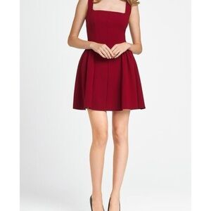 Wayf Burgundy Sleeveless Mini Dress